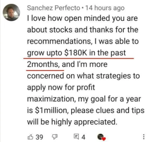 Real testimonial screenshot